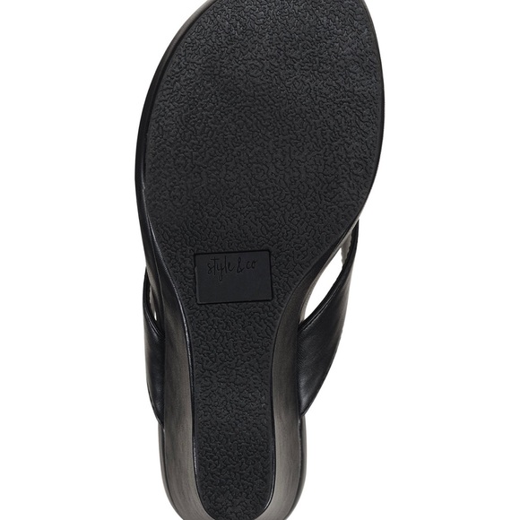 Chicklet Wedge Thong Sandals - Picture 4 of 5